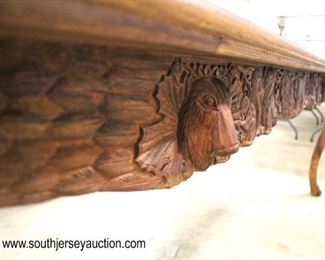  Highly Carved SOLID Mahogany Dining Room Table 