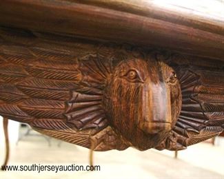  Highly Carved SOLID Mahogany Dining Room Table 