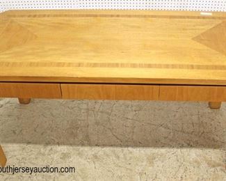  Burl Maple “Baker Furniture” 3 Drawer Contemporary Desk 
