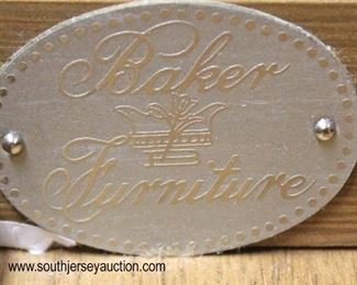  Burl Maple “Baker Furniture” 3 Drawer Contemporary Desk 