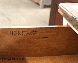  Distressed “Heritage Furniture” Flip Top 2 Drawer 4 Door with Natural Wood Top 