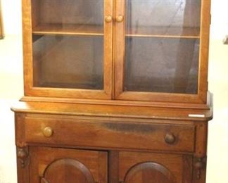  2 Piece Maple Arched Door China Cabinet 