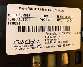  LIKE NEW Cub Cadet XT1 Enduro Series Mower Tractor, 46" Signature Cut Mower Deck and Polar Trailer by Clam 