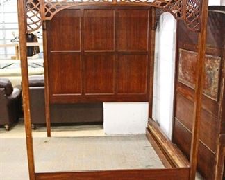  Mahogany “Drexel Furniture” Full Panel Queen Size Canopy Bed 