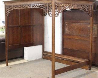  Mahogany “Drexel Furniture” Full Panel Queen Size Canopy Bed 
