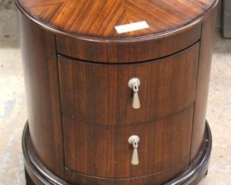  Set of 4 “Schnadig Furniture” 2 Drawer Round Contemporary Bedside Stands 