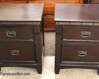  PAIR of Contemporary Decorator 2 Drawer Night Stands 