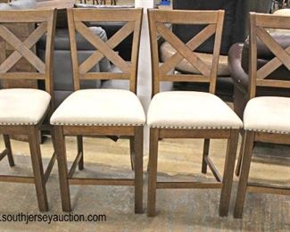  NEW “Signature Design by Ashley Furniture” 6 Piece Contemporary Country Farm Style Pub Set Including Table, 4 Chairs and Bench 