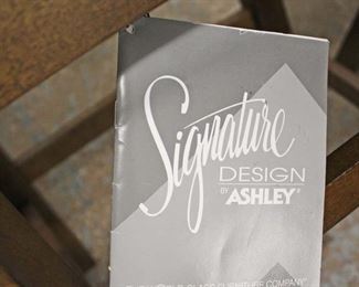  NEW “Signature Design by Ashley Furniture” 6 Piece Contemporary Country Farm Style Pub Set Including Table, 4 Chairs and Bench 