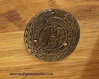 French Provincial “Hickory Manufacturing Co.” Paint Decorated Marble Top Low Chest and Fitted Interior Armoire 