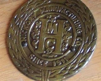 French Provincial “Hickory Manufacturing Co.” Paint Decorated Marble Top 2 Drawer Night Stands 