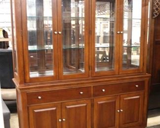  NICE “Thomasville Furniture” 9 Piece Contemporary Mahogany Finish Dining Room Set 