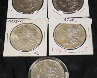  Selection of Silver Morgan Dollars 