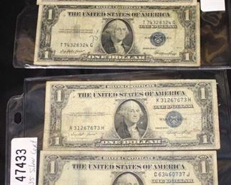  U.S. 1935 Silver Certificate $1.00 Bills 