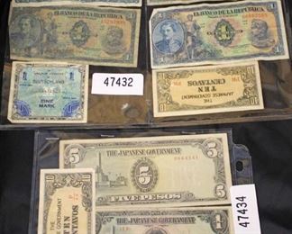  Selection of Foreign Paper Money 