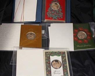 Selection of Season Greeting Cards with Commemorative Coins 