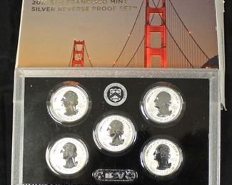  U.S. 2018 San Francisco Mint Silver Reverse Proof Set 