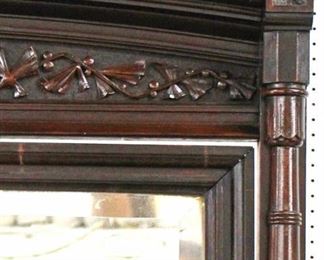  ANTIQUE Burl Walnut Carved 3 Piece Marble Top Victorian Full Size Bedroom Set with Lockside High Chest and Tennessee Brown Marble in the Original Finish 