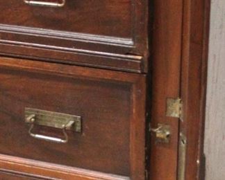  ANTIQUE Burl Walnut Carved 3 Piece Marble Top Victorian Full Size Bedroom Set with Lockside High Chest and Tennessee Brown Marble in the Original Finish 