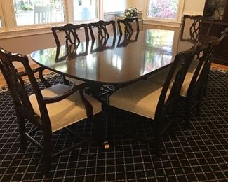 Kindel  Grand Rapids Double Pedestal Table and Chairs