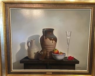 Javier Mulio Listed Artist Oil on Canvas Still Life