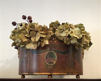Vintage Decorative Tole Planter