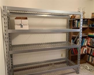 Sturdy metal shelves
