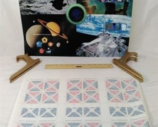 US postage stamp sheets Space and Pacifica