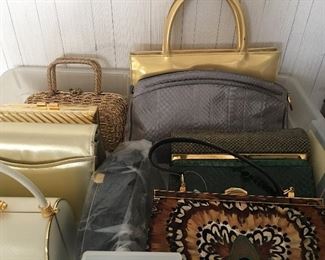 All types of handbags...evening and daytime.