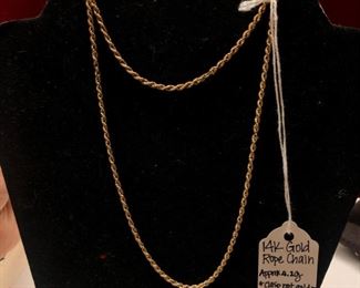 14K Gold Rope Chain