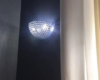 Crystal wall sconce