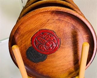 Teak Wood, Oriental Plate Collection