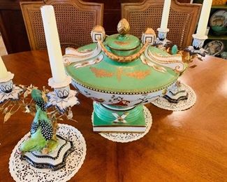 Porcelain Soup Terrain, Chelsea House/ Candelabras French Porcelain