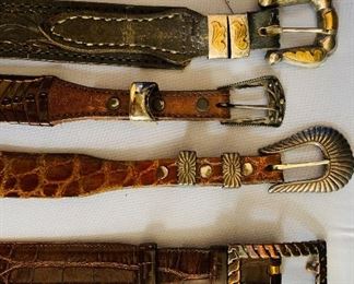 Men's Belts, Sterling Buckles
