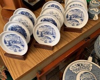 Currier and Ives coaster sets.