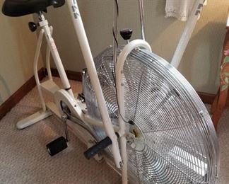 CLASSIC & Mint....Schwinn Air-dyne all white & Chrome Ergometric Exercise bike...This is like a piece of Art!! lol
