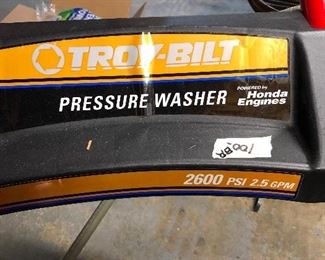 56	Troy-Bilt pressure washer 2600 psi GC160	 $100.00 	