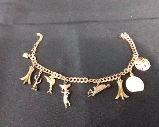 Goldplated Charm Bracelet with Assorted Charms