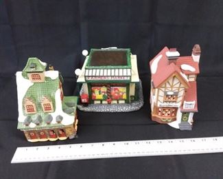 Lot of Three Department 56 Village Buildings