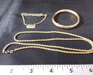 Lot of Three Goldplated Jewelry Pieces