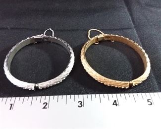 Lot of Two Trifari Snakeskin Texture Bangles
