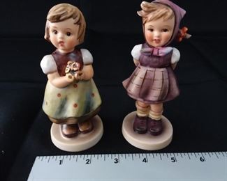 Pair of Hummel Little Girl Figurines