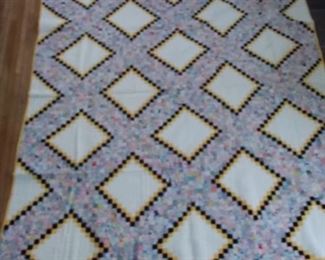 Very Striking Intricate One Inch Square Diamond Pattern Quilt