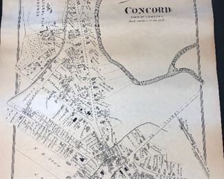 reproduction Concord MA map- in a lot.