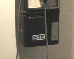 GTE, General Telephone Company Coin Operated Pay  Telephone, 25 cent, 10 cent & nickle
