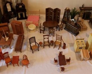Exquisitely crafted miniature dollhouse furniture