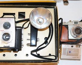 Vintage cameras, enlargers, slide viewers, lighting and processing equipment, printers,cases, lenses, and accessories.