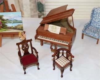 Exquisitely crafted miniature dollhouse furniture