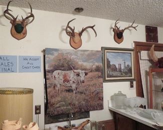 Antlers, longhorn tapestry