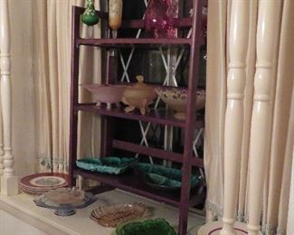 Colored vintage glassware